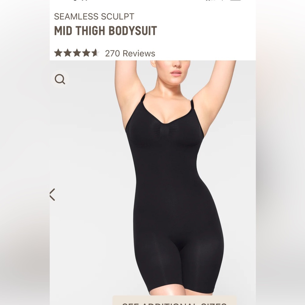 SKIMS Brief Bodysuit (2) and Mid Thigh Bodysuit (1)